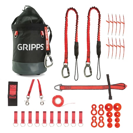 Gripps 10 Tool Tether Kit With Bull Bag H01400